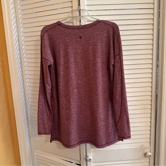 Women's V-Neck Athletic Maroon and white Top - Picture 6 of 10